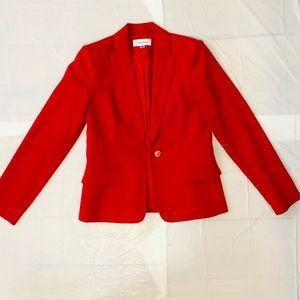 Blazer Suit Jacket Calvin Klein Red
